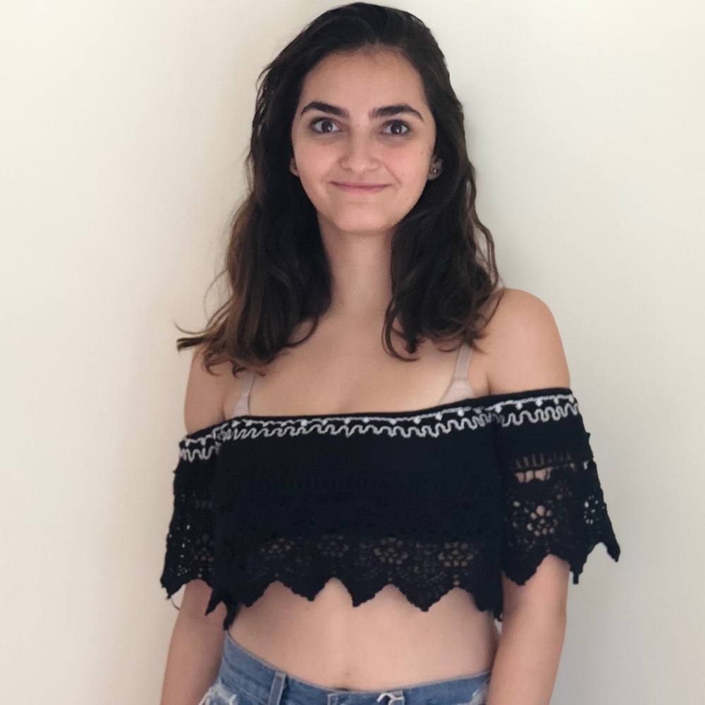 LF brand lace crop top